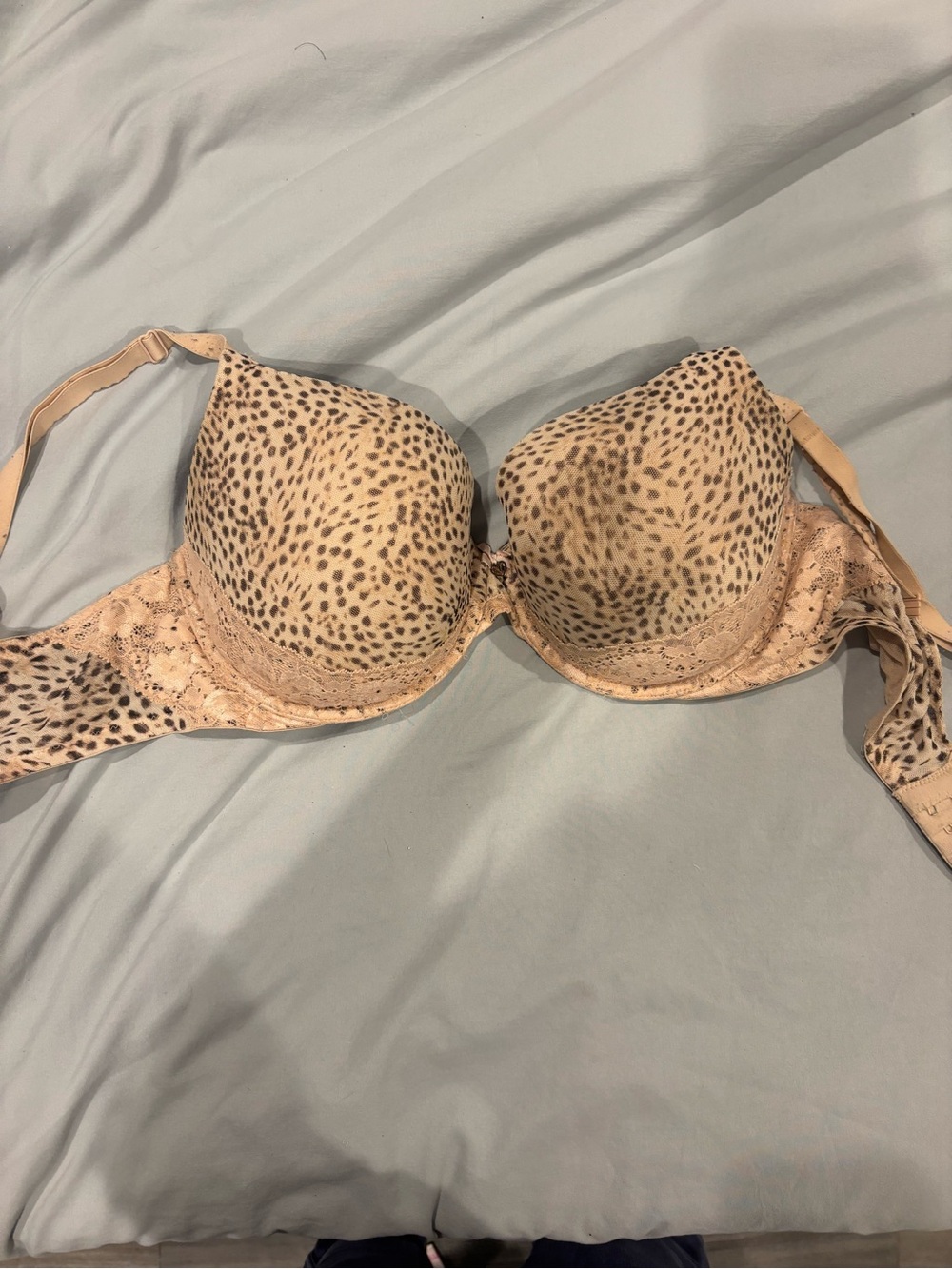 Victoria's Secret Leopard Print Push-Up Bra - Beige